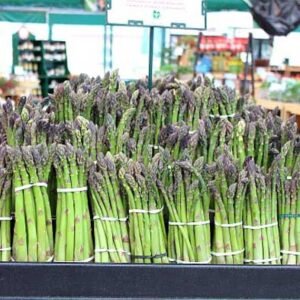 Dozens of stalks of asparagus