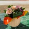 White pumpkin floral centerpiece
