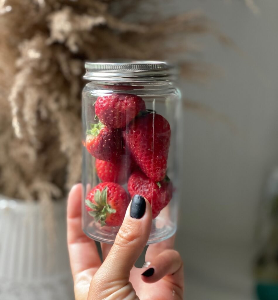 Strawberries in a Mason Jar